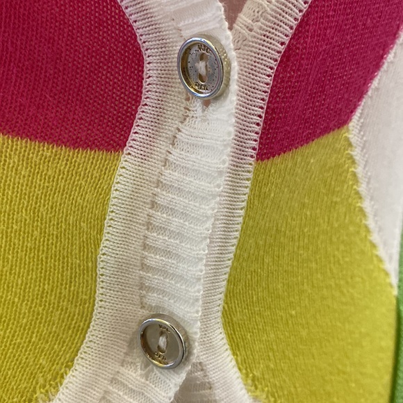 Versace jeans couture stripes knit sweater long sleeve classic cardigan buttons - Picture 3 of 11